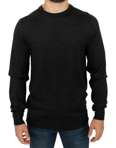 Costume National Elegant Gray Crewneck Sweater Pullover - Masuh best bargains 