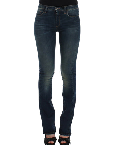 Costume National Chic Blue Straight Leg Designer Jeans - Masuh best bargains 