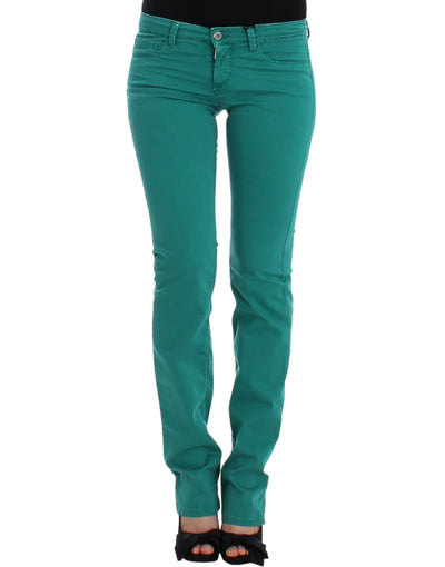 Costume National Chic Green Straight Leg Jeans for Sophisticated Style - Masuh best bargains 