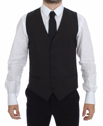 Dolce & Gabbana Classic Gray Wool Blend Dress Vest - Masuh best bargains 