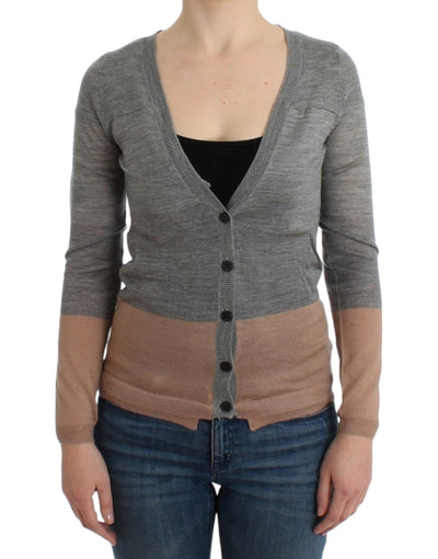 Costume National Elegant Gray Acrylic & Wool Cardigan - Masuh best bargains 