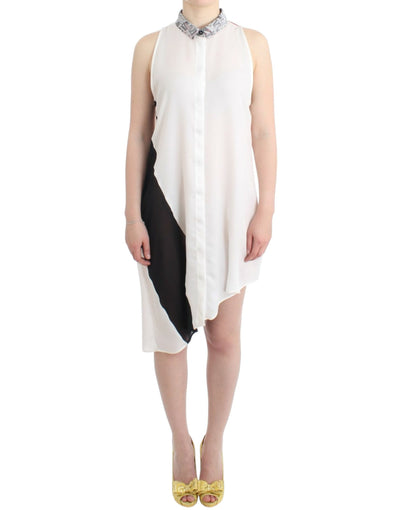 Costume National Asymmetric Hem Button-Up Shirt Dress - Masuh best bargains 