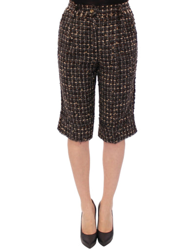 Dolce & Gabbana Elegant Multicolor Wool Blend Shorts - Masuh best bargains 