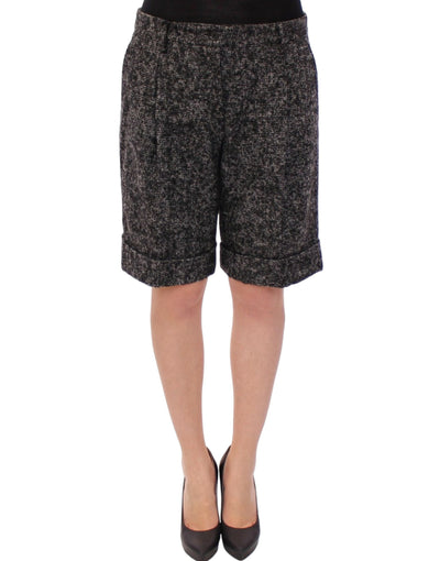 Dolce & Gabbana Elegant Gray Alpaca Blend Shorts - Masuh best bargains 