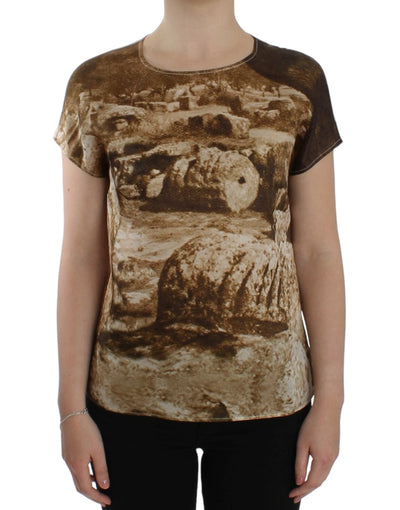 Dolce & Gabbana Enchanted Sicily Taormina Print Silk Blouse - Masuh best bargains 
