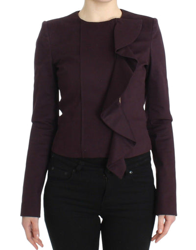 GF Ferre Elegant Purple Cotton Blend Blazer - Masuh best bargains 