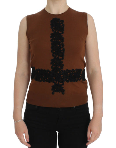 Dolce & Gabbana Timeless Wool and Lace Sleeveless Vest - Masuh best bargains 
