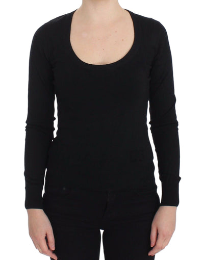 Dolce & Gabbana Elegant Black Deep Crewneck Sweater - Masuh best bargains 