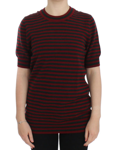 Dolce & Gabbana Elegant Striped Cashmere Crewneck Sweater - Masuh best bargains 