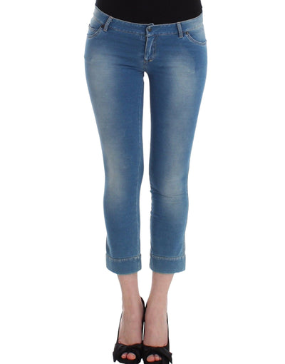 Ermanno Scervino Chic Blue Capri Jeans for Elegant Summers - Masuh best bargains 