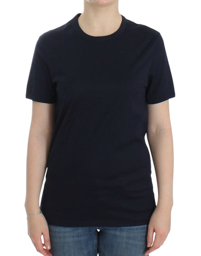 Ermanno Scervino Elegant Blue Cotton Sweater - Masuh best bargains 