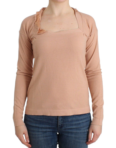 Ermanno Scervino Chic Striped Wool Blend Orange Sweater - Masuh best bargains 