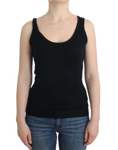 Ermanno Scervino Elegant Black Cashmere Knit Top - Masuh best bargains 