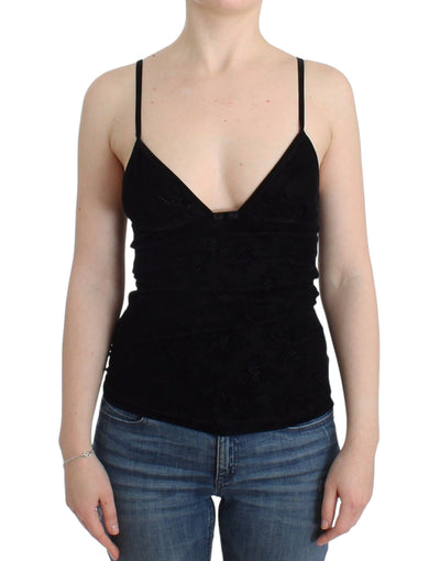 Ermanno Scervino Elegant Black Cami Lingerie Top - Masuh best bargains 