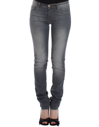 Ermanno Scervino Chic Gray Slim-Fit Skinny Jeans - Masuh best bargains 