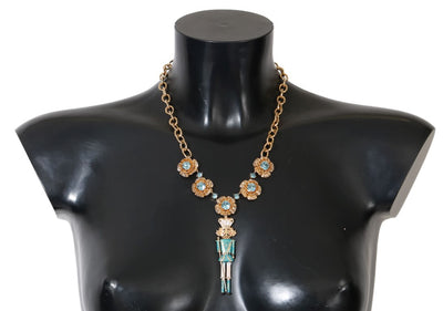 Dolce & Gabbana Elegant Gold Crystal Statement Necklace - Masuh best bargains 