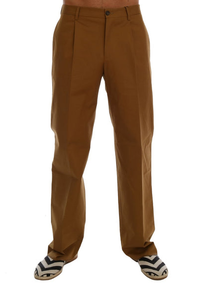 Dolce & Gabbana Elegant Brown Formal Trousers for Men - Masuh best bargains 