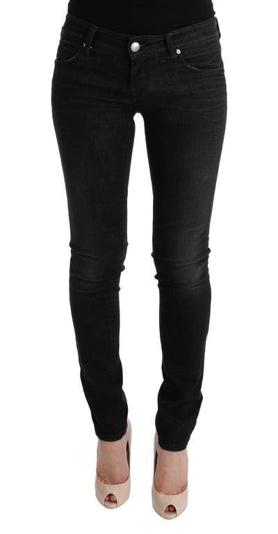 Acht Chic Slim Fit Black Cotton Jeans - Masuh best bargains 