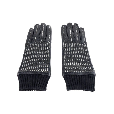 Cavalli Class Black Lambskin Men Glove - Masuh best bargains 