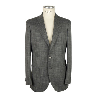 Emilio Romanelli Gray Wool Men's Blazer - Masuh best bargains 