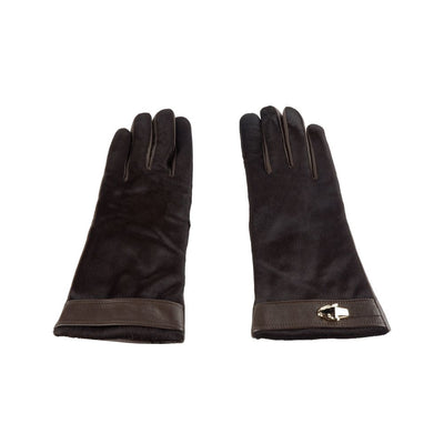 Cavalli Class Brown Cowhide Women Glove - Masuh best bargains 