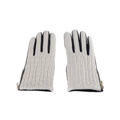 Cavalli Class Gray Lambskin Women Glove - Masuh best bargains 