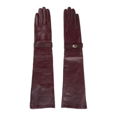 Cavalli Class Red Lambskin Women Glove - Masuh best bargains 