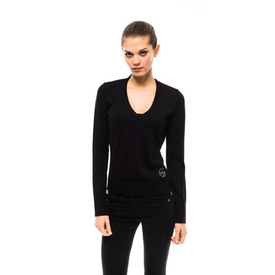 Montana Blu Black Wool Women Sweater - Masuh best bargains 