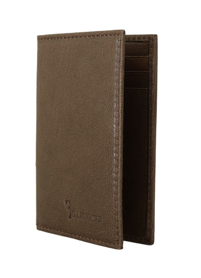 Billionaire Italian Couture Elegant Leather Men's Wallet in Brown - Masuh best bargains 