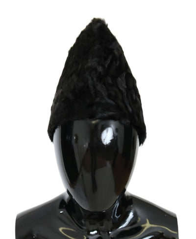 Dolce & Gabbana Elegant Black Xiangao Fur Beanie Hat - Masuh best bargains 
