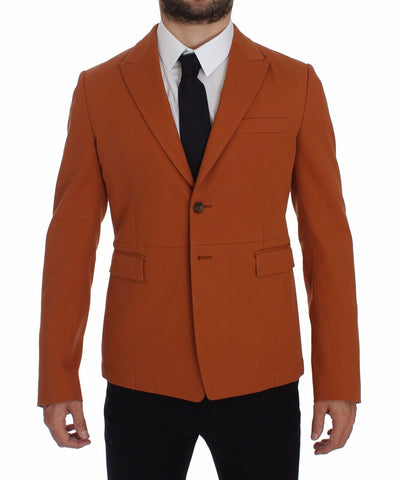 Dolce & Gabbana Elegant Orange Casual Cotton Blend Blazer - Masuh best bargains 