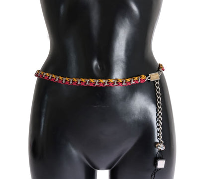 Dolce & Gabbana Elegant Multicolor Crystal-Embellished Belt - Masuh best bargains 