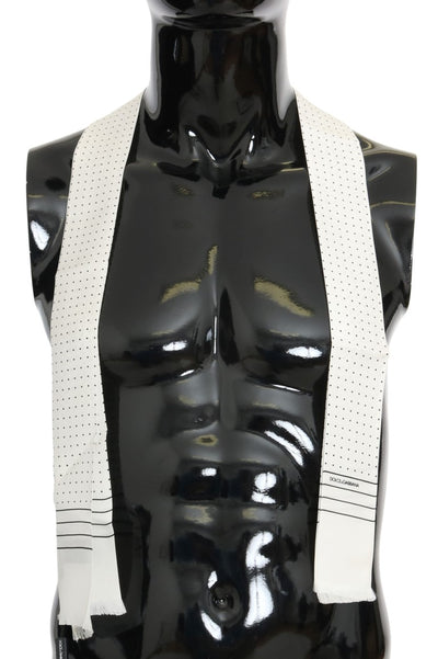 Dolce & Gabbana Elegant Silk Polka Dot Men's Scarf Wrap - Masuh best bargains 