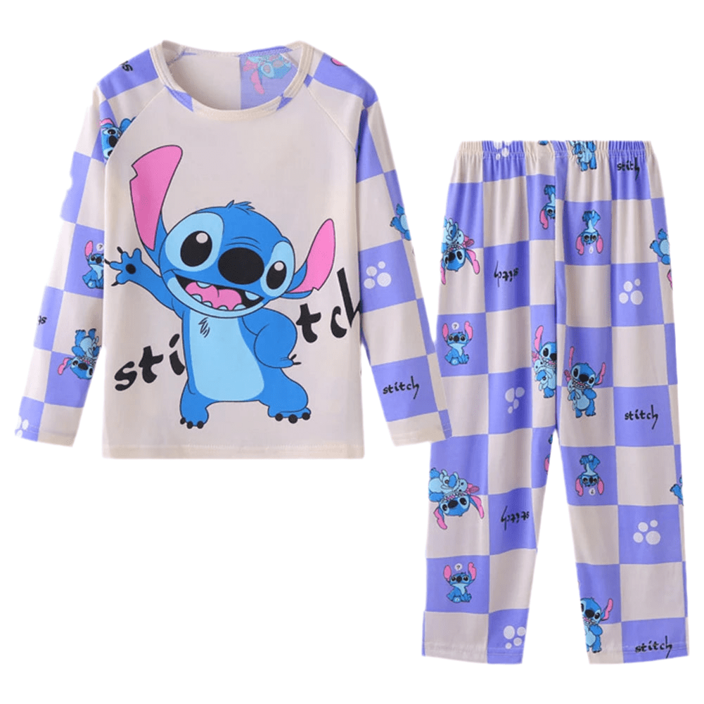 Children's Clothing Sets Stitch Boy Sleepwear Long sleeved pants Clothes Kids Pajamas Set Baby Girls Pyjamas - Masuh best bargains 