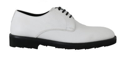 Dolce & Gabbana Elegant White Formal Leather Shoes - Masuh best bargains 