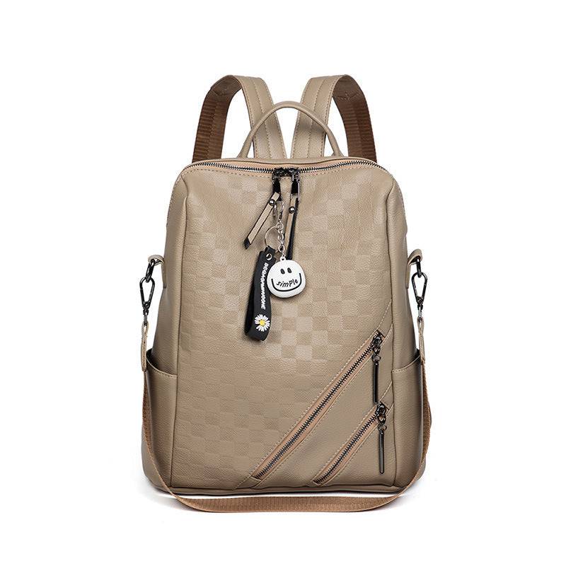 Fashion Checkerboard Backpack Casual Shoulder Bag All-match Shopping Travel Bags For Women - Masuh best bargains 