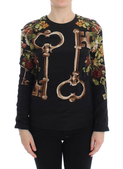 Dolce & Gabbana Elegant Medieval Print Silk Blouse - Masuh best bargains 