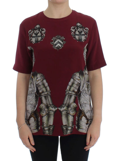 Dolce & Gabbana Enchanted Sicily Silk Blouse with Knight Print - Masuh best bargains 