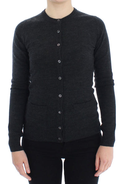 Dolce & Gabbana Elegant Gray Wool Cardigan Sweater - Masuh best bargains 