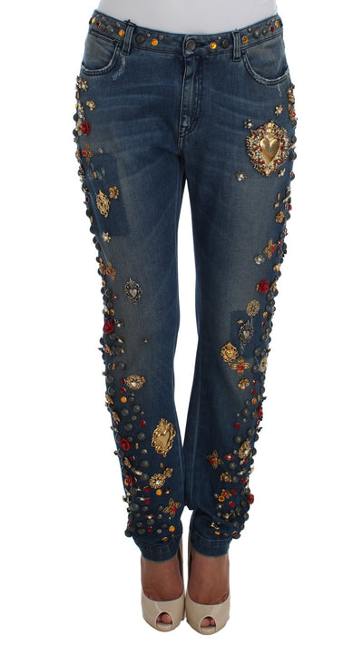 Dolce & Gabbana Enchanted Sicily Embellished Boyfriend Jeans - Masuh best bargains 