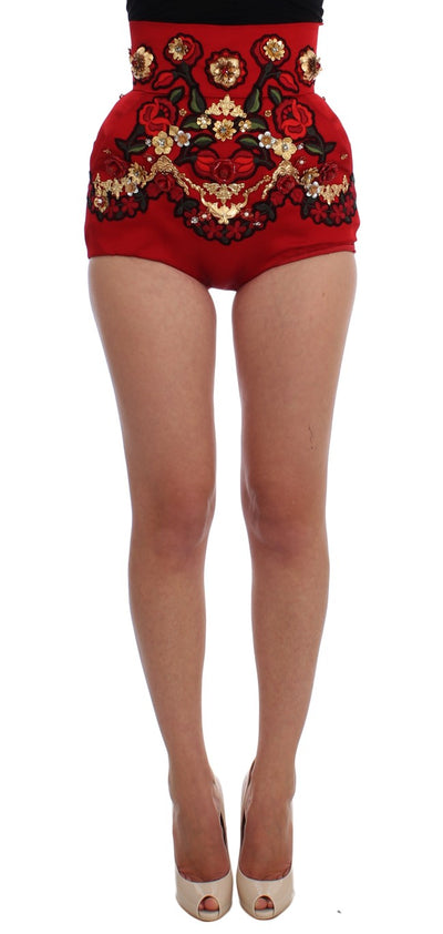 Dolce & Gabbana Enchanted Sicilian Rose Embroidered Mini Shorts - Masuh best bargains 