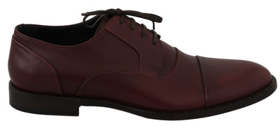 Dolce & Gabbana Elegant Bordeaux Leather Dress Shoes - Masuh best bargains 