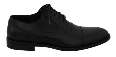Dolce & Gabbana Sleek Black Leather Formal Dress Shoes - Masuh best bargains 