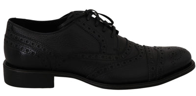 Dolce & Gabbana Elegant Dark Blue Wingtip Derby Dress Shoes - Masuh best bargains 