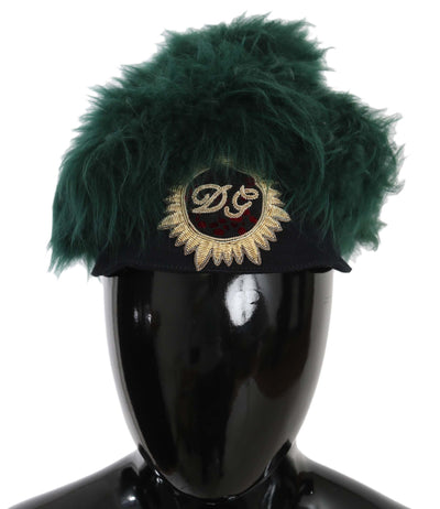 Dolce & Gabbana Elegant Emerald Cashmere Cloche Cap - Masuh best bargains 