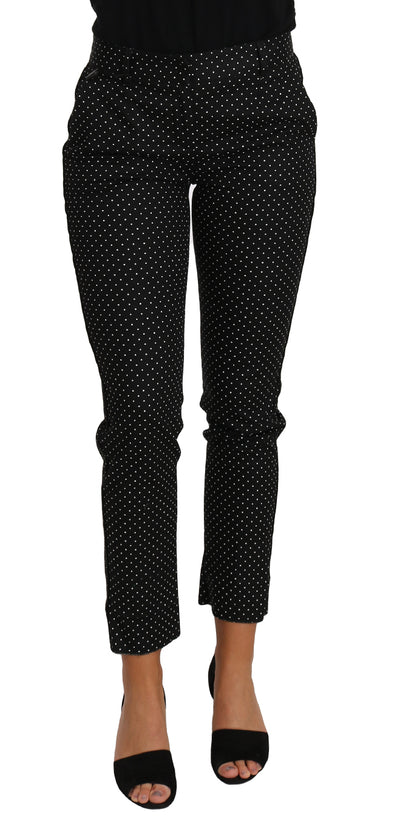 Dolce & Gabbana Elegant Polka Dot Cropped Trousers - Masuh best bargains 