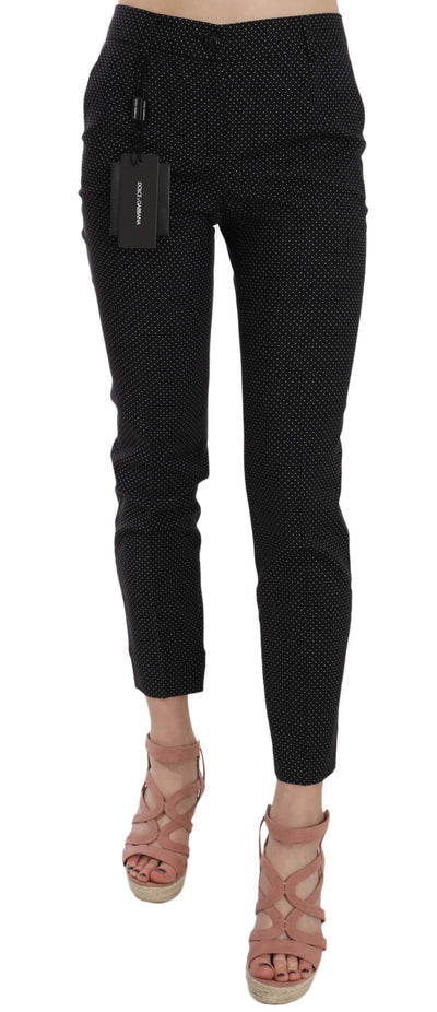 Dolce & Gabbana Elegant Black Virgin Wool Trousers - Masuh best bargains 