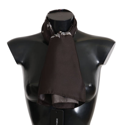 Dolce & Gabbana Elegant Silk Scarf Wrap in Luxe Brown - Masuh best bargains 