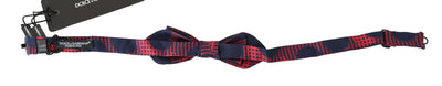 Dolce & Gabbana Elegant Red Checkered Silk Bow Tie - Masuh best bargains 