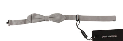 Dolce & Gabbana Elegant Silk Gray Bow Tie - Masuh best bargains 